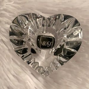 Heart shaped Mikasa candle holder - set of 2